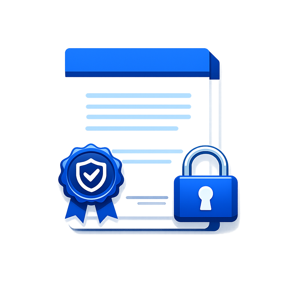 Certificado Digital CAR.e com selo de segurança e cadeado